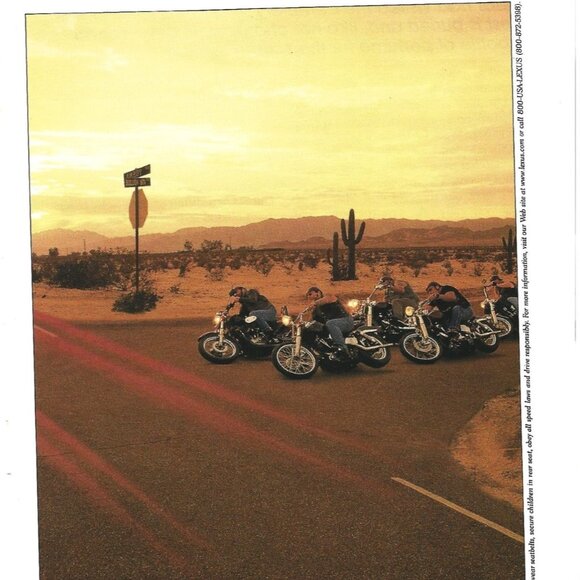 Lexus  300 Horsepower GS 400 Desert Motorcycles 2000s Print Ad - Picture 2 of 4